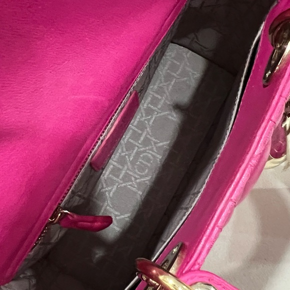 Lady Dior Pink Small Quilted with gold tone hardware pins strap - Picture 8 of 10